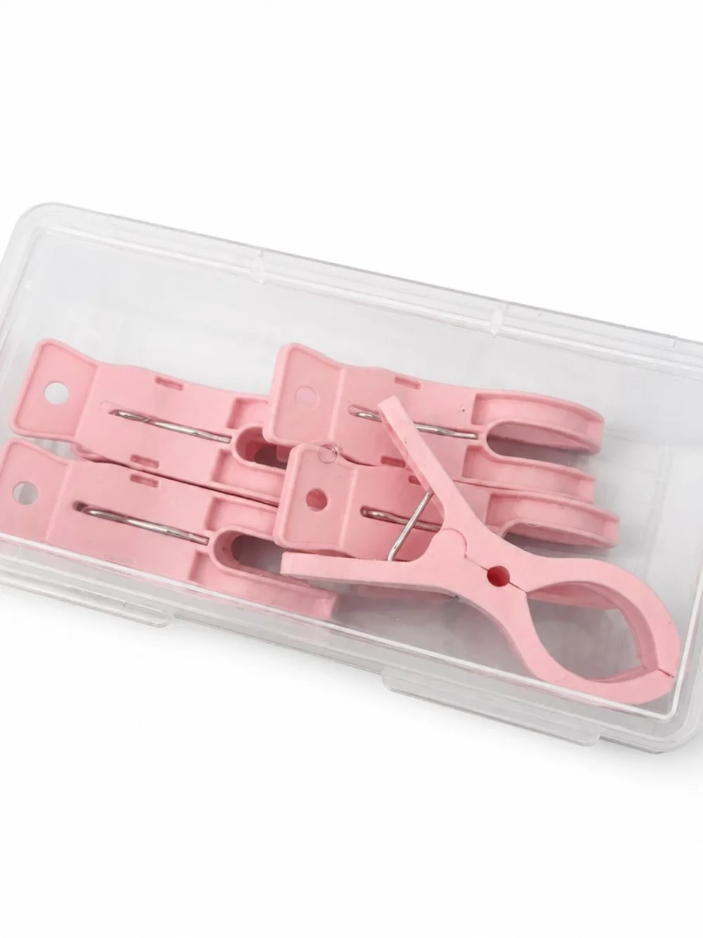 Clear Plastic Storage Organizer Bin Full Of Organizing Products.